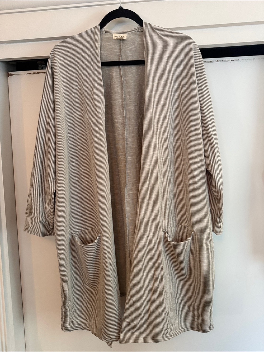 Donni Open-Front Women's Cardigan Sweater - Light Taupe